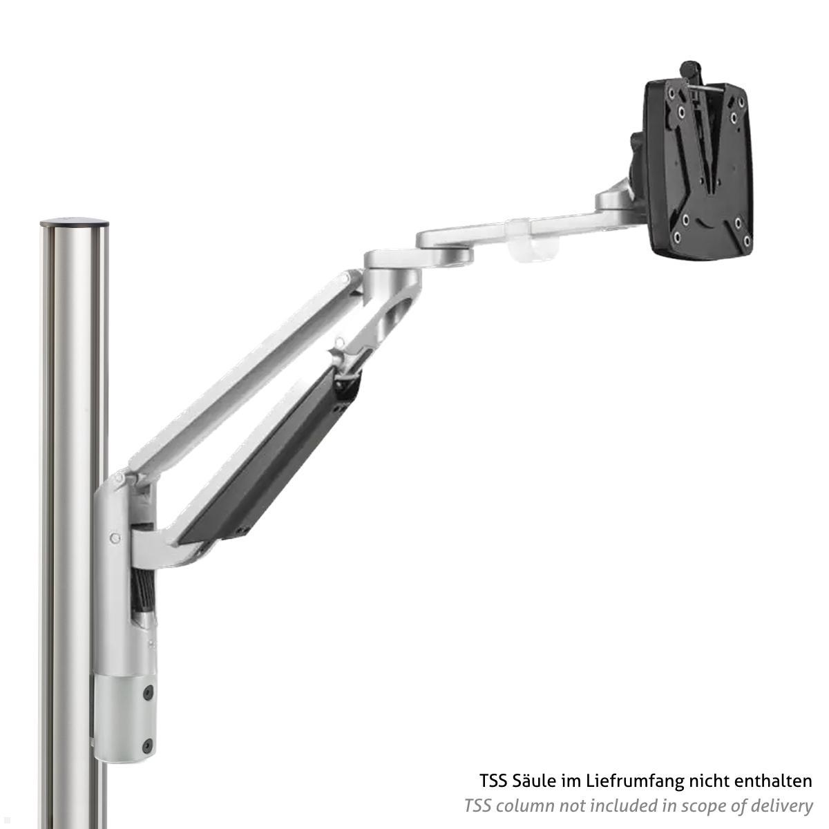 Novus Clu Plus Monitorhalterung für TSS-Säule bis 40 Zoll, silber (991+0119+000) Anwendungsbeispiel mit TSS Säule