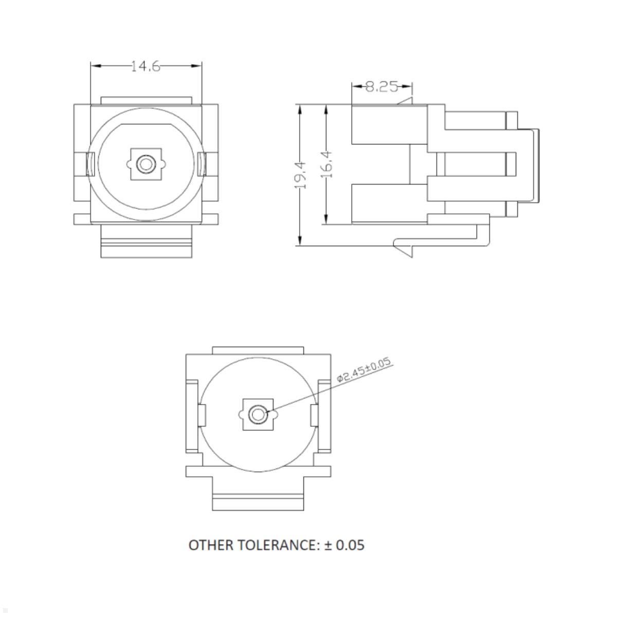 Bachmann Keystone Modul Toslink Lichtleiter Audio Buchse/Buchse (918.045), Skizze