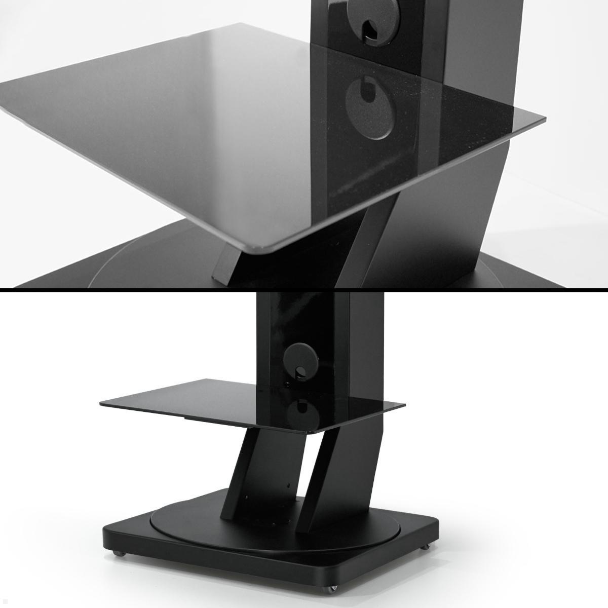 PureMounts Zubehör GI-PM-AC1 Glas Ablage für TV Standfuß Anwendungsbeispiel