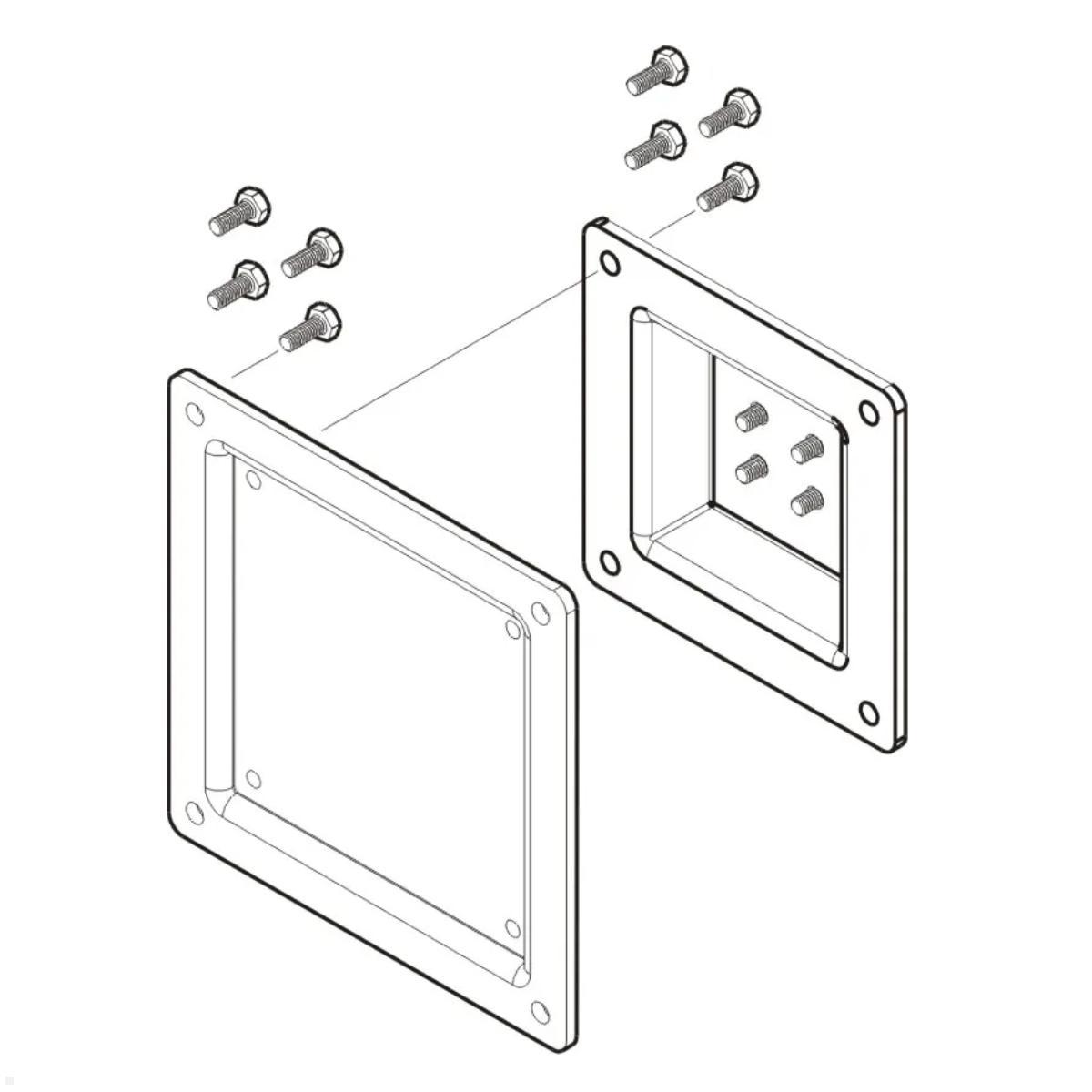 Neomounts FPMA-VESA100 VESA-Adapter von 75x75 auf 100x100mm technische Zeichnung