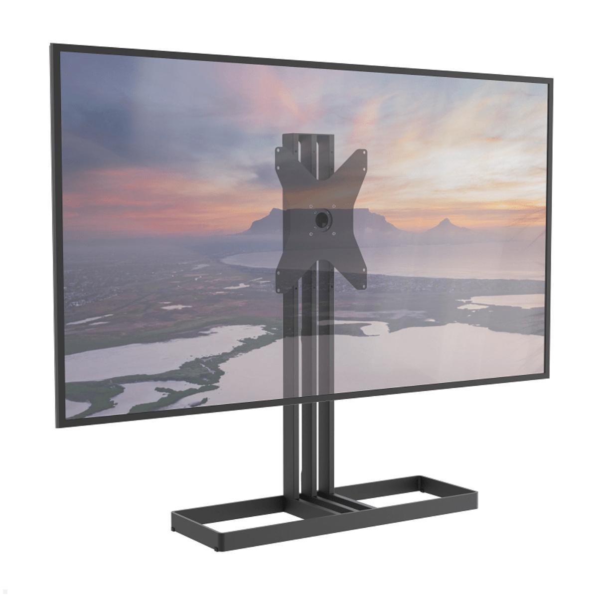 Cavus EDGE100B43 TV Bodenständer 1000 mm Säule VESA 400x300, schwarz mit Heavy Duty Display