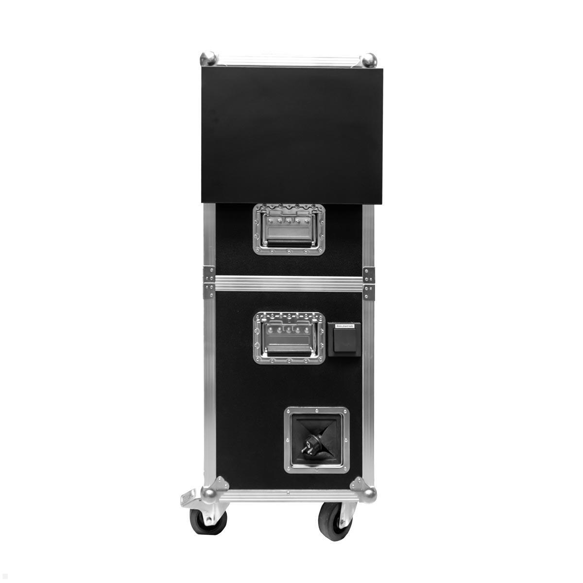 MonLines MTL021 Zubehör Ablage für FLYcase TV Lift im Transportcase, schwarz, weggeklappt