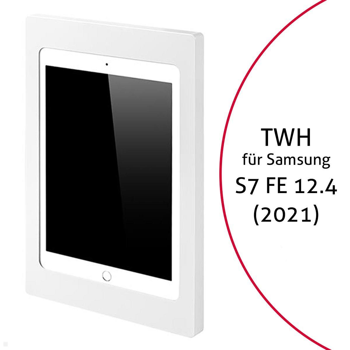 TabLines TWH037W Tablet Wandhalterung für Samsung Tab S7 FE 12.4, weiß