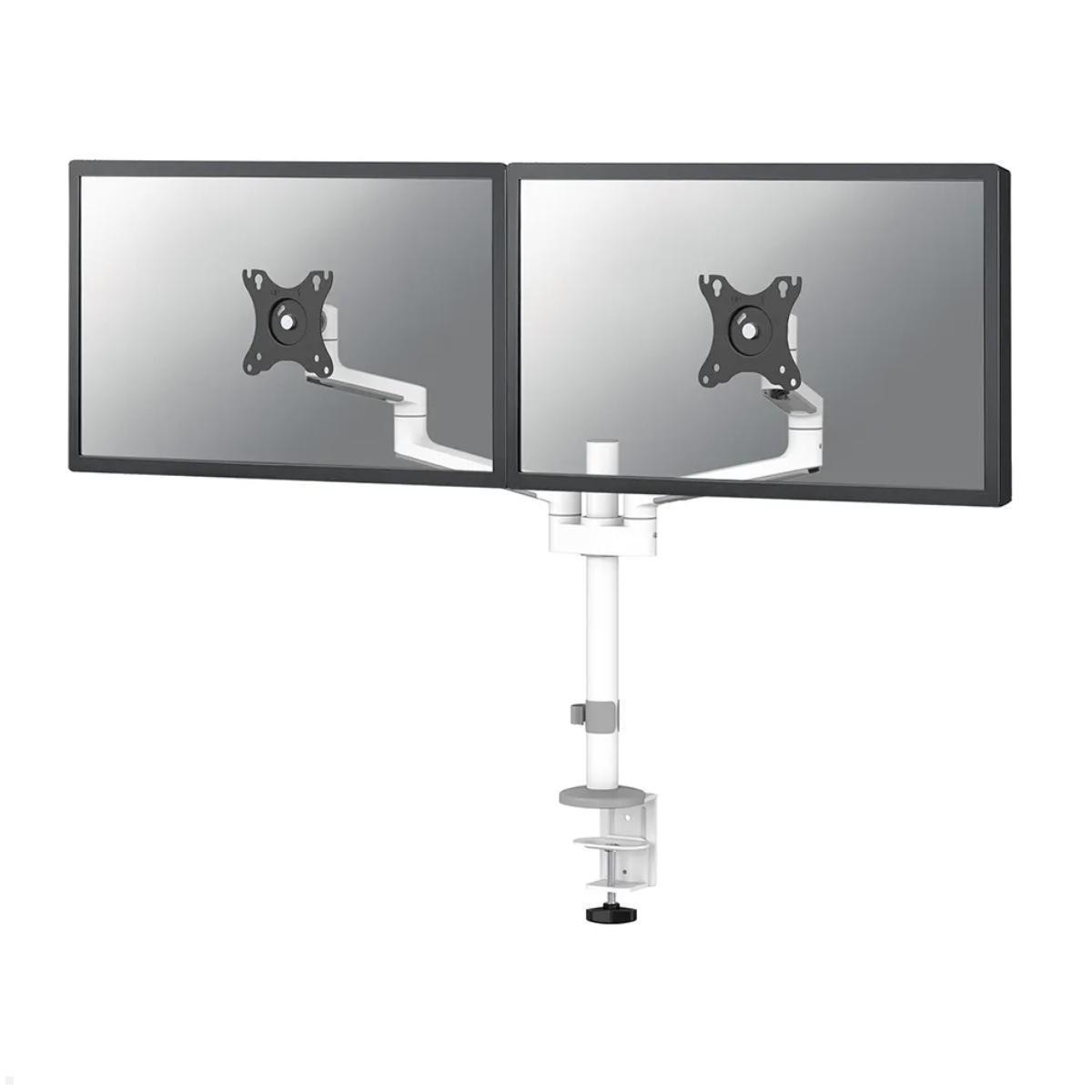 Neomounts DS60-425WH2 Monitorhalter für 2 Monitore nebeneinander bis 27 Zoll, weiß