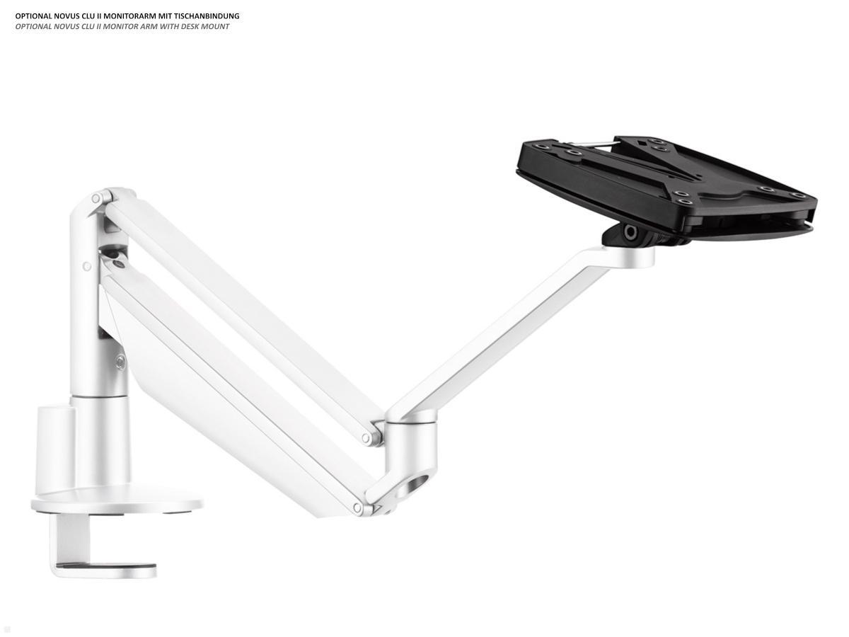 Novus Clu II Monitorarm ohne Befestigung, weiß (990+2001+000) horizontale Bildschirmpositionierung