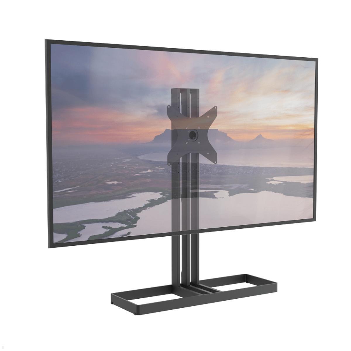 Cavus EDGE100B33 TV Bodenständer 1000 mm Säule VESA 300x300, schwarz mit Heavy Duty TV