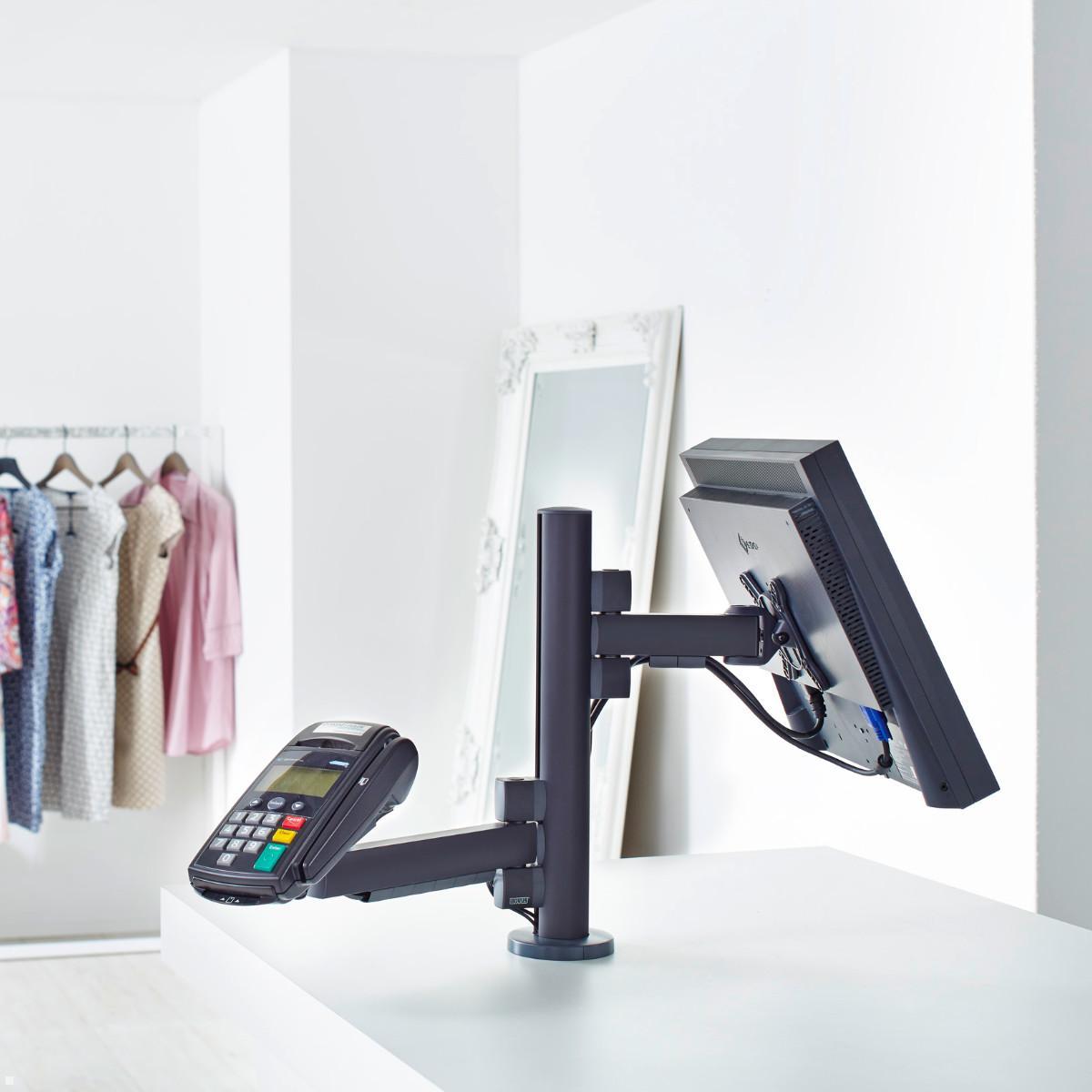 Novus POS Arm Monitorhalter kurz (852+0709+001), silber, Kassensystem