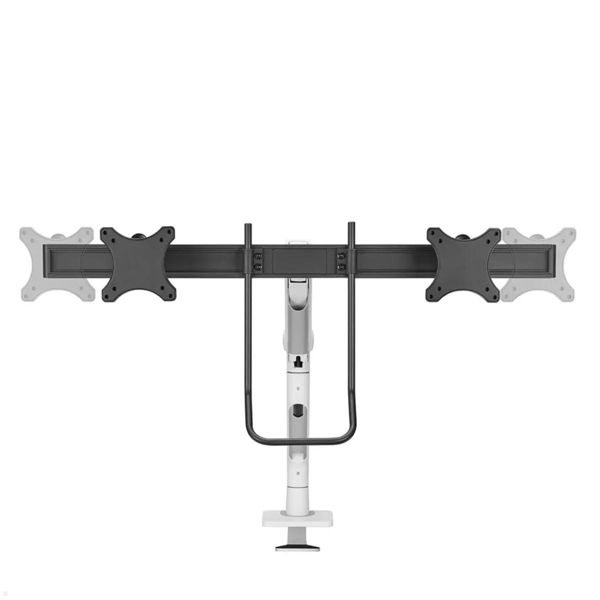 Neomounts DS75S-950WH2 Monitorhalterung für 2 Monitore bis 27 Zoll, weiß, Traverse