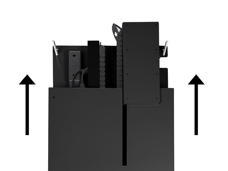 MonLines MLE675B TV Lift Wandhalterung elektrisch mit Einhausung, 675mm Hub