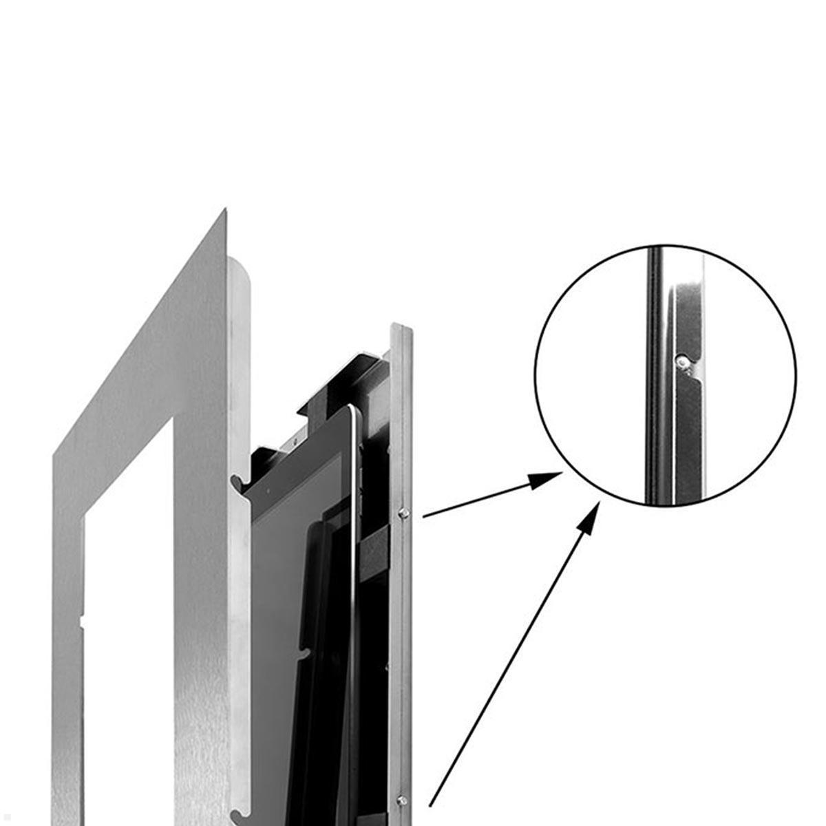 TabLines TWE118E Tablet Wandeinbau für Apple iPad Pro 13.0 (M4), Edelstahl, Installation