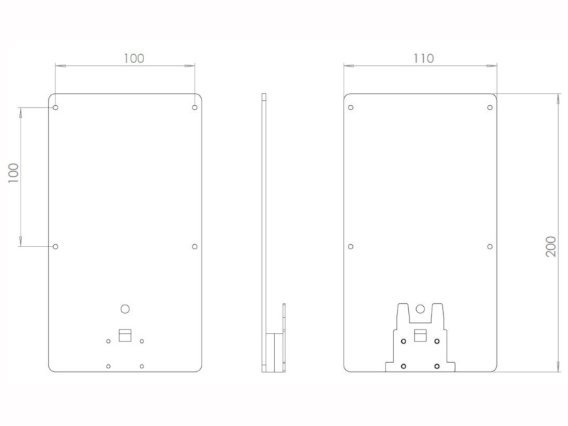 MonLines V059 VESA Adapter für HP 22m 24m 27m Maße