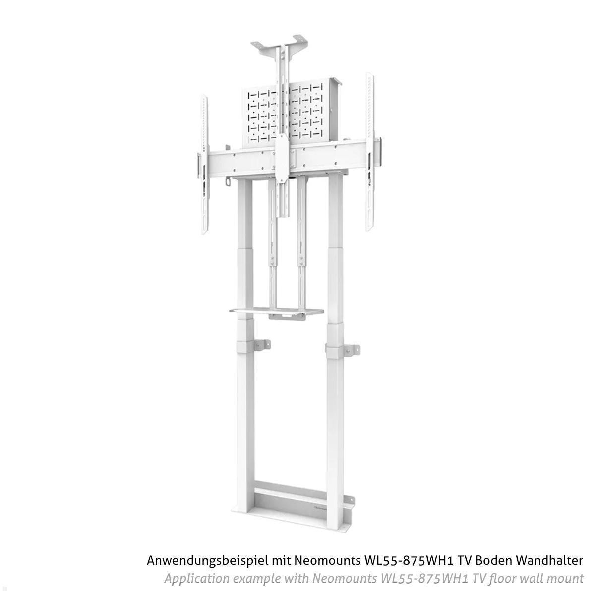 Neomounts AFL-875WH1 Videobar / Multimedia Halterung für Logitech Rally Bar, weiß Anwendung mit Boden Wandhalter