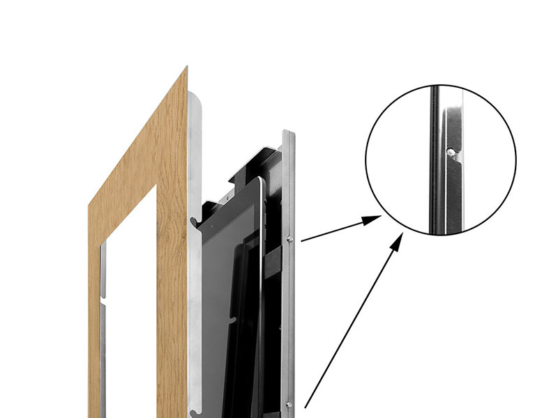 TabLines TWE073O Tablet Wandeinbau für Apple iPad Air 10.5 (3. Gen.), Eiche ohne Homebutton