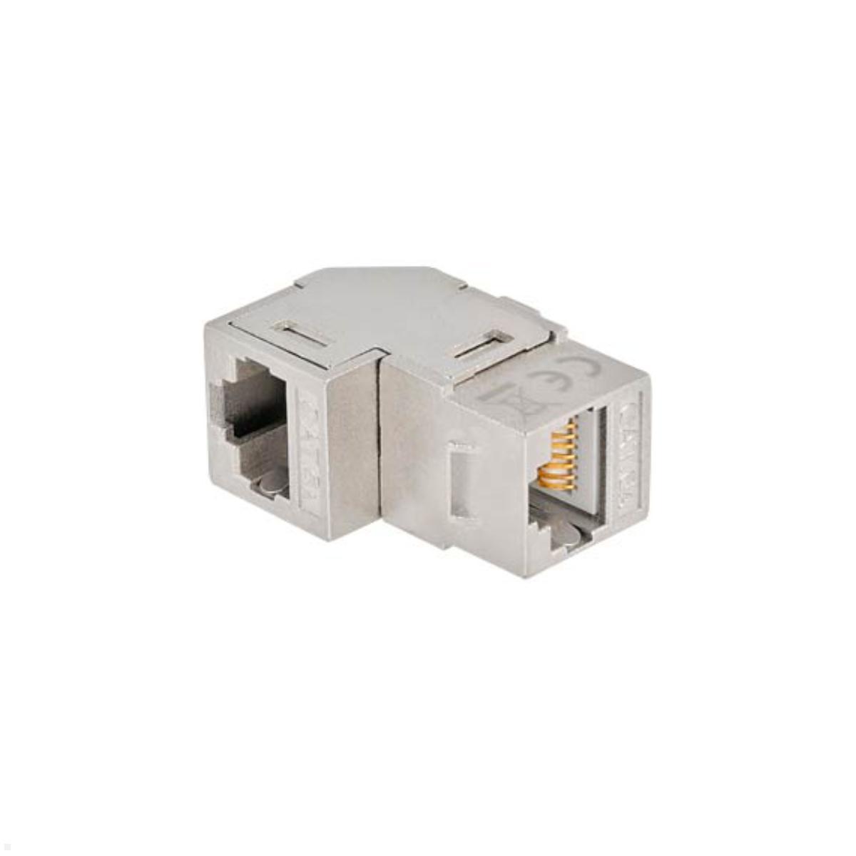 TecLines TKM008 Keystone Modul CAT6a RJ45 / Winkel, Buchse/Buchse Inline Coupler