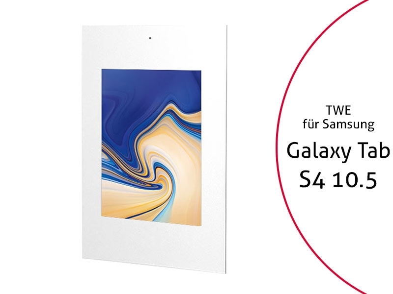 TabLines TWE066W Tablet Wandeinbau für Samsung Tab S4 10.5, DS, weiß