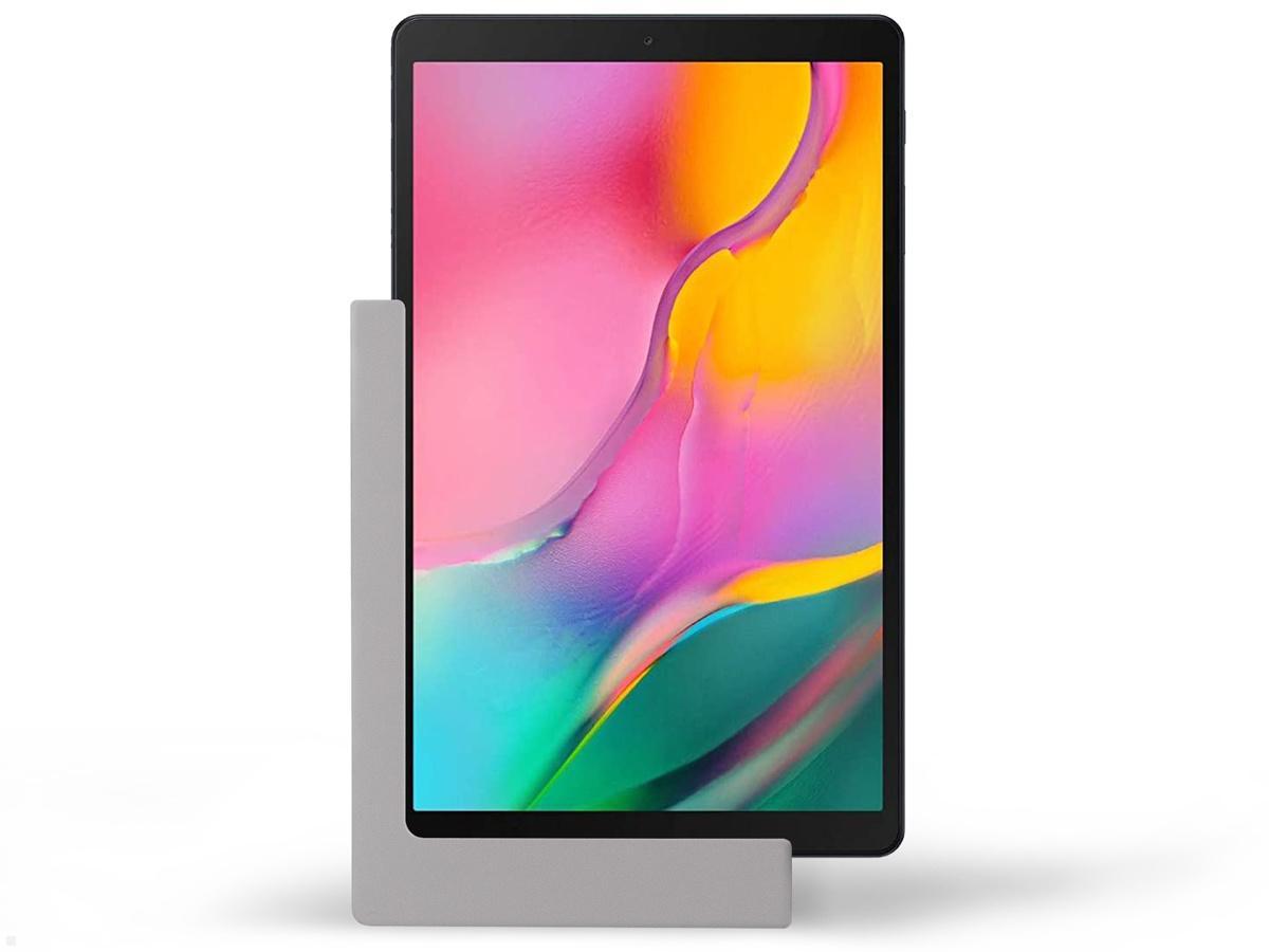 TabLines TWP002S Tablet Wandhalter für Samsung Tab A 10.1 (2019), silber, Hochkant