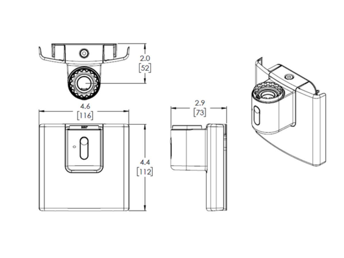 Humanscale M10 Wandhalterung Monitorhalterung Technische Zeichnung