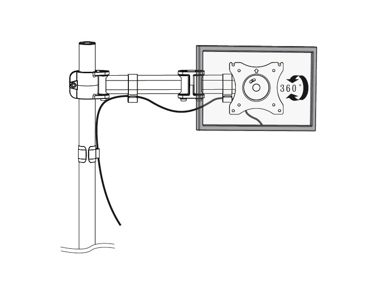 MonLines MTH001B Monitor Tischhalterung schwenkbar, Funktionen