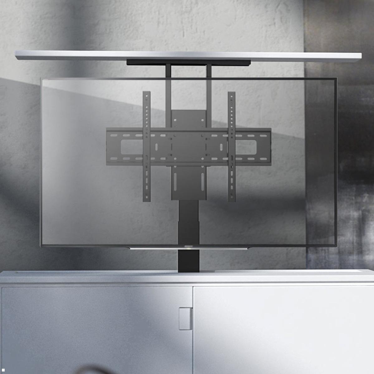 MonLines MLS032B Einbau TV Lift bis 80 Zoll, 1050 mm Hub, mit Monitor 