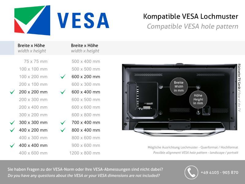 Monitor Wandhalterung Erard Applik XXL 45040, VESA Norm