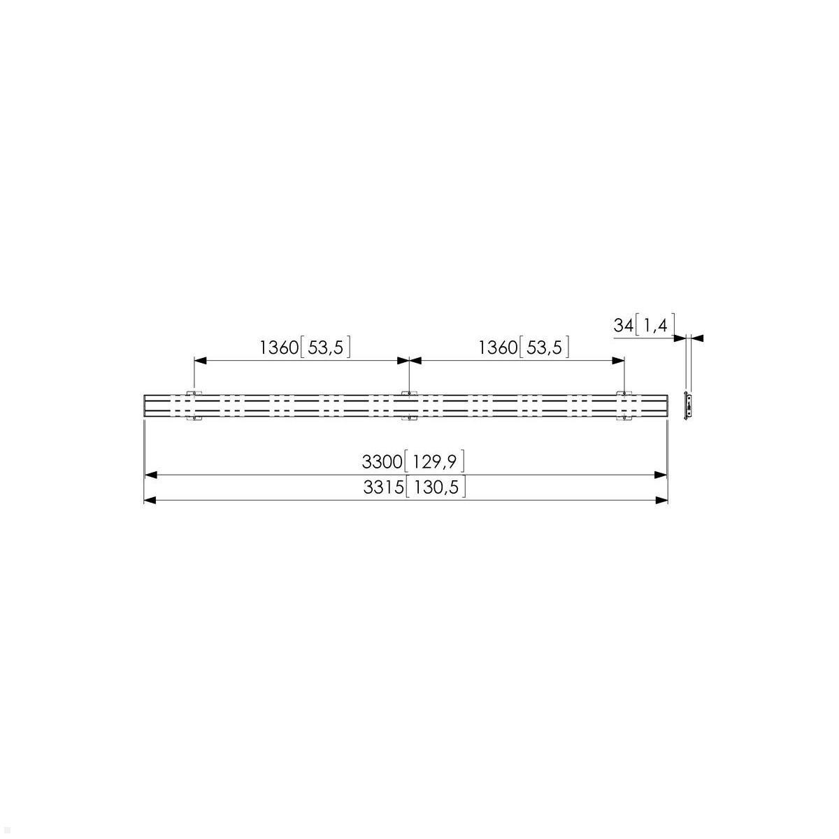 Vogels Connect-it PFB 3433 Adapterbar bis VESA 3250 mm, schwarz, Zeichnung Maße