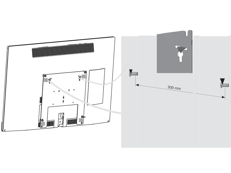 Loewe Wall Mount Slim 71361T10 / Vesa 400 Wandmontage