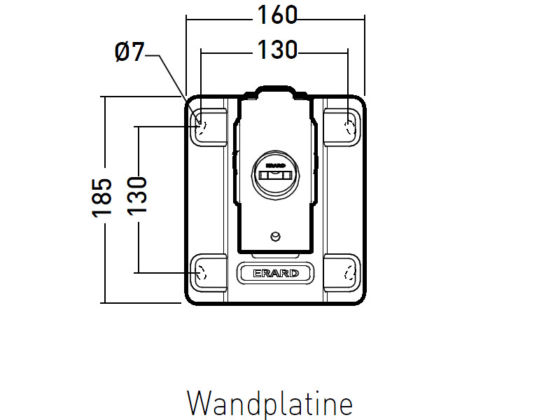 Erard CLIFF 200TW45 Monitor Wandhalterung Zeichnung