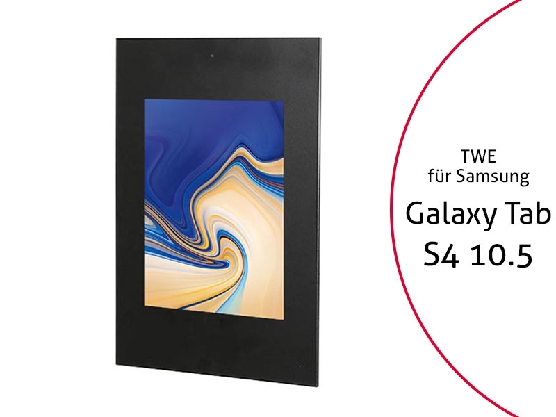 TabLines TWE066B Tablet Wandeinbau für Samsung Tab S4 10.5, DS, schwarz