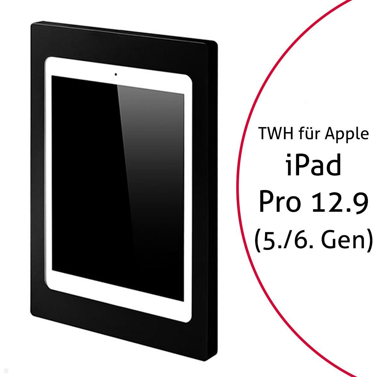 TabLines TWH041B Tablet Wandhalterung für Apple iPad Pro 12.9 Zoll, schwarz