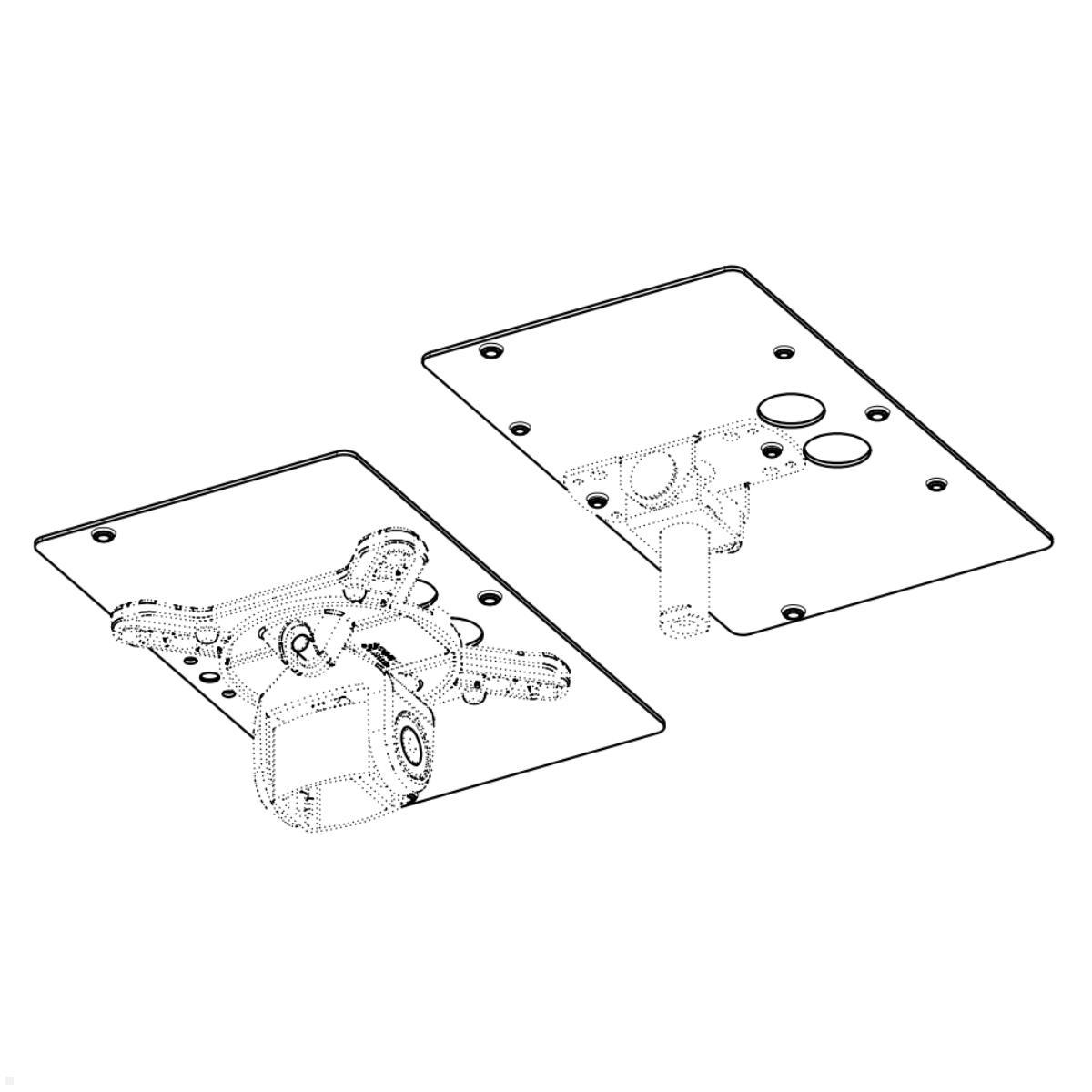 Novus POS Halterung für Kronos Zeitterminal (851+0035+030), kombinierbar mit POS Monitorhaltern oder POS connect Tragarmen