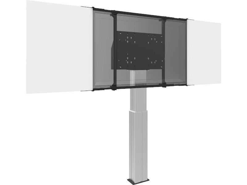 SmartMetals Zubehör Montageset m. lackierten Whiteboards für Touchscreens 55 - 70 Zoll Offen mit Monitor