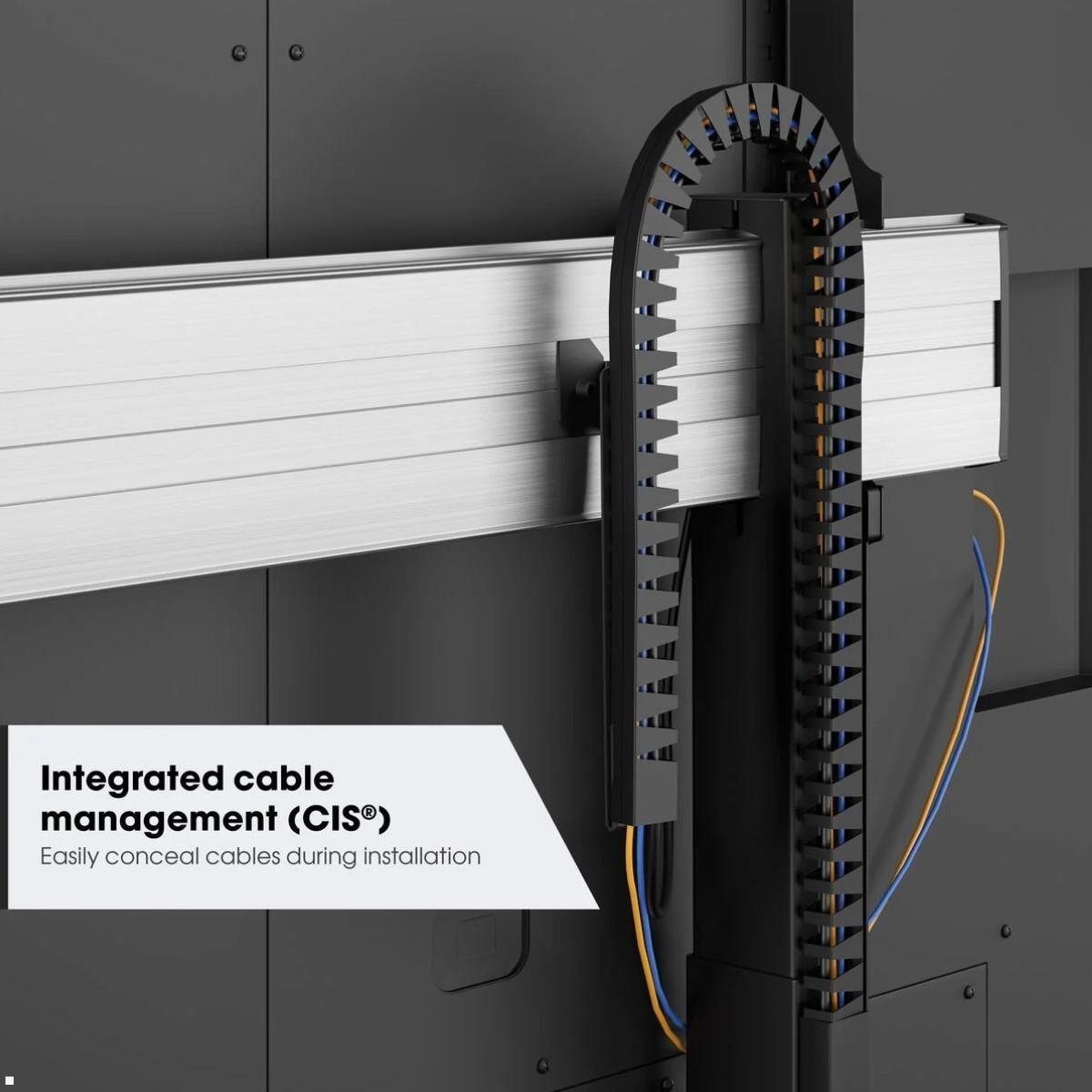 Vogels RISE 2005B elektrischer TV Boden-Wandhalter, 50 mm/s, schwarz, Kabelmanagement