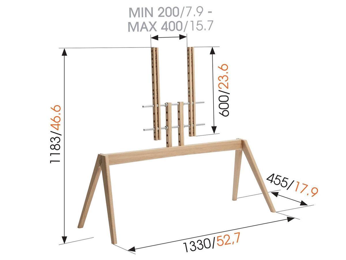 Vogel NEXT OP2 TV Ständer - Abmessungn