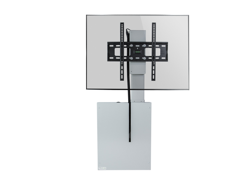 MonLines MLE675S myTVLift Wandhalterung elektrisch mit Einhausung, 675mm, silber Ansicht mit Display