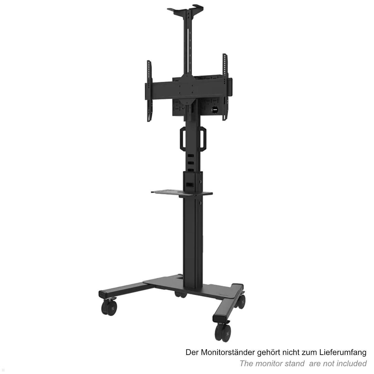 Neomounts AFLS-825BL1 Zubehör Videobar & Multimedia-Kit mit Logitech Rally Bar Adapter, am Bodenständer montiert