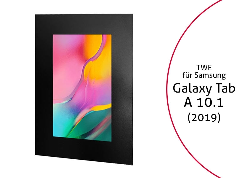 TabLines TWE079B Tablet Wandeinbau für Samsung Galaxy Tab A 10.1 (2019), schwarz