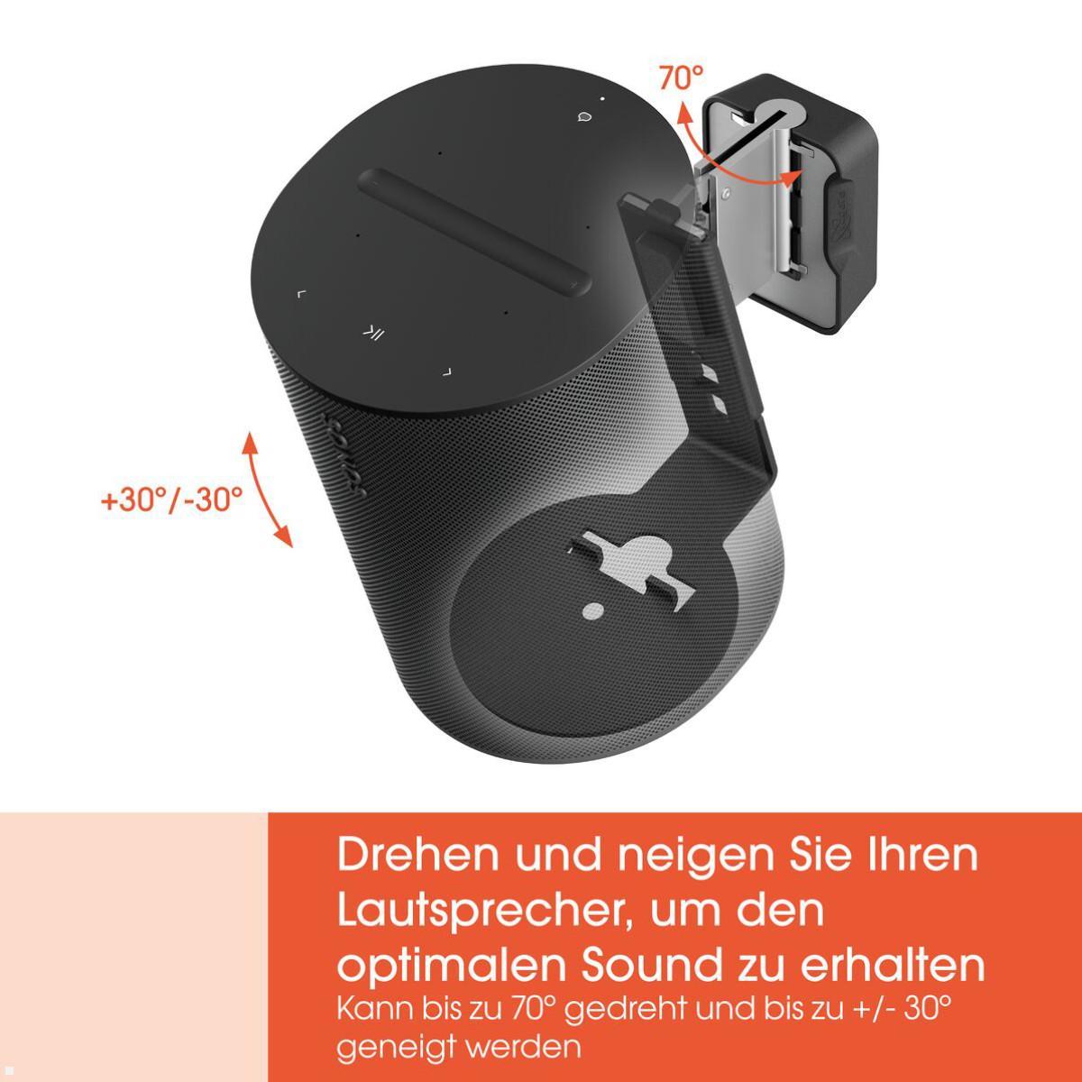 Vogels SWM 4111B Lautsprecher Wandhalterung für Sonos Era 100, schwarz, neigbar / schwenkbar