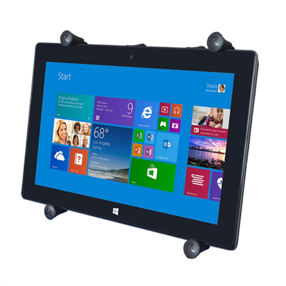 RAM Mounts X-Grip Tablet Halteklammer 10 Zoll, AMPS Anbindung (RAM-HOL-UN9U) Einsatz Tablet Querformat