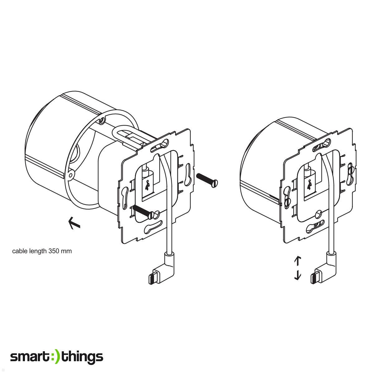 smart things Zubehör sCharge 20W Unterputz Netzteil mit USB-C für sDock (s48 C) Kabeführung / Konfiguration