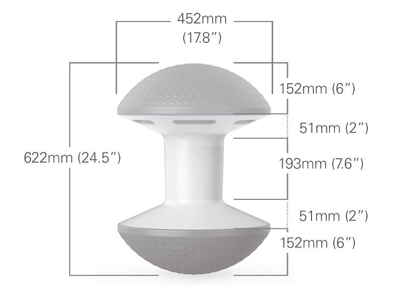 Humanscale Ballo B10BW Sitzball Bürostuhl Maße