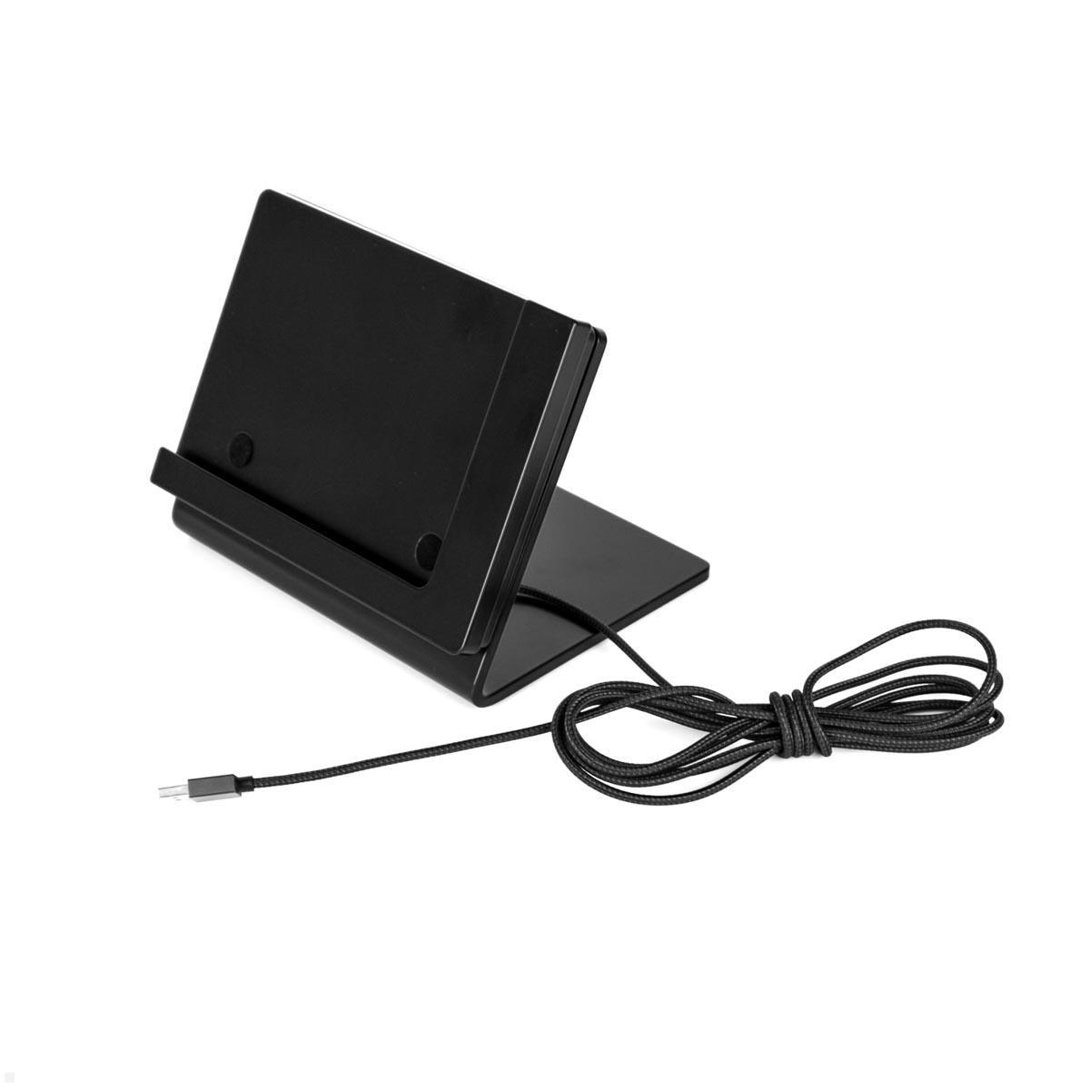 TabLines TTP010B Tabletständer Tisch Plug für iPad Pro 11 (M4), schwarz mit Ladekabel