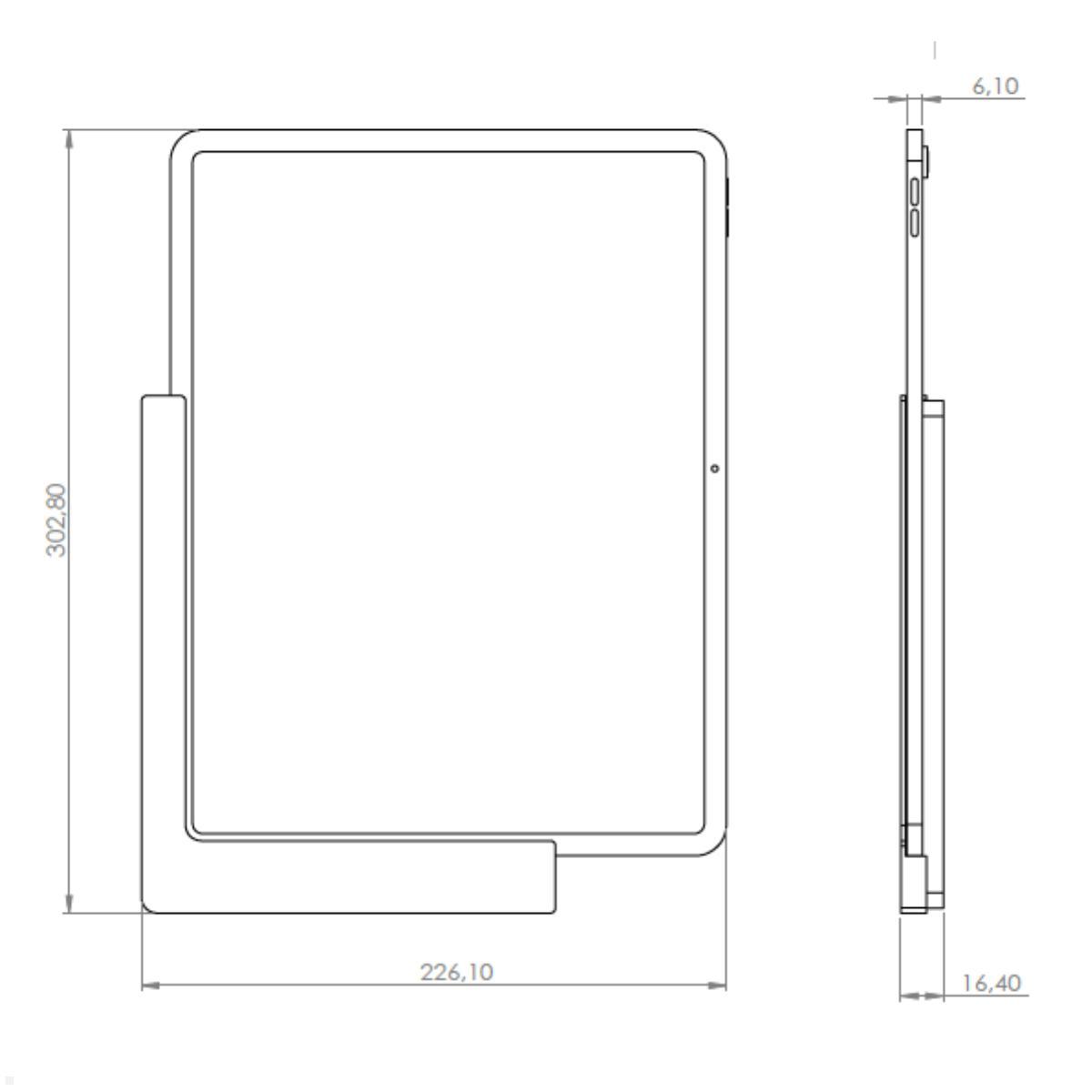 TabLines TWP036B Wandhalterung für Apple iPad Air 13.0 (M2), Skizze 1