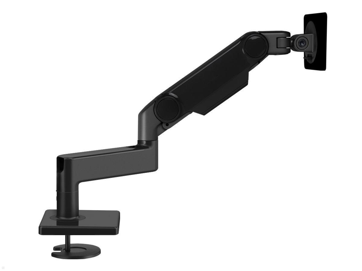 Humanscale M8.1 Monitorhalter Tisch Durchschraub, schwarz, Seitenansicht