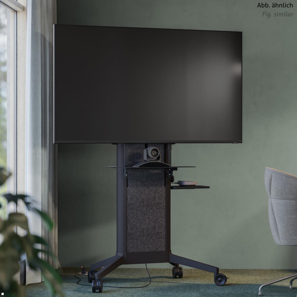 SMS EVER350 mobiler TV Ständer 86 Zoll, MDF Cover schwarz (16-004-1E), Anwendungsbeispiel