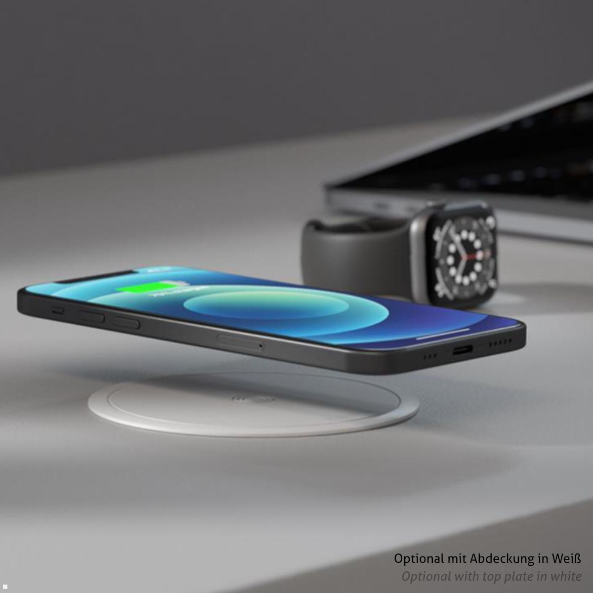 Zens PuK 3 ZETC07N-B Wireless Charger 15W mit Abdeckung, schwarz Anwendungsbeispiel