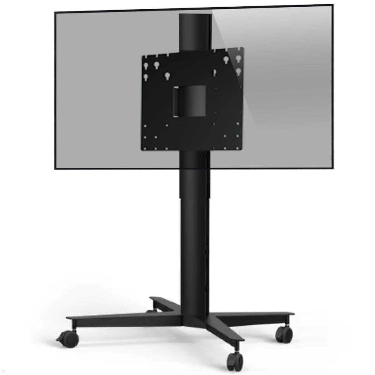 SMS Icon FH MT 2000 C mobiler Monitorständer mit VESA Adapter bis 400x400 (K12-027-1-C), Ansicht mit Bildschirm