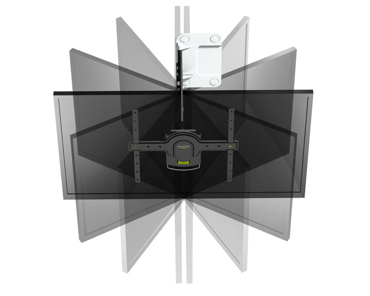 Schwenkbare TV Wandhalterung 180 Grad 30 - 65 Zoll – Erard TWiSTiT 400, 180 Grad schwenkbar