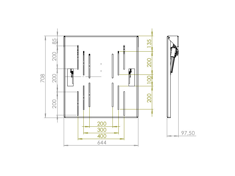 MonLines 05450568 mMotion Flip XL Maße front