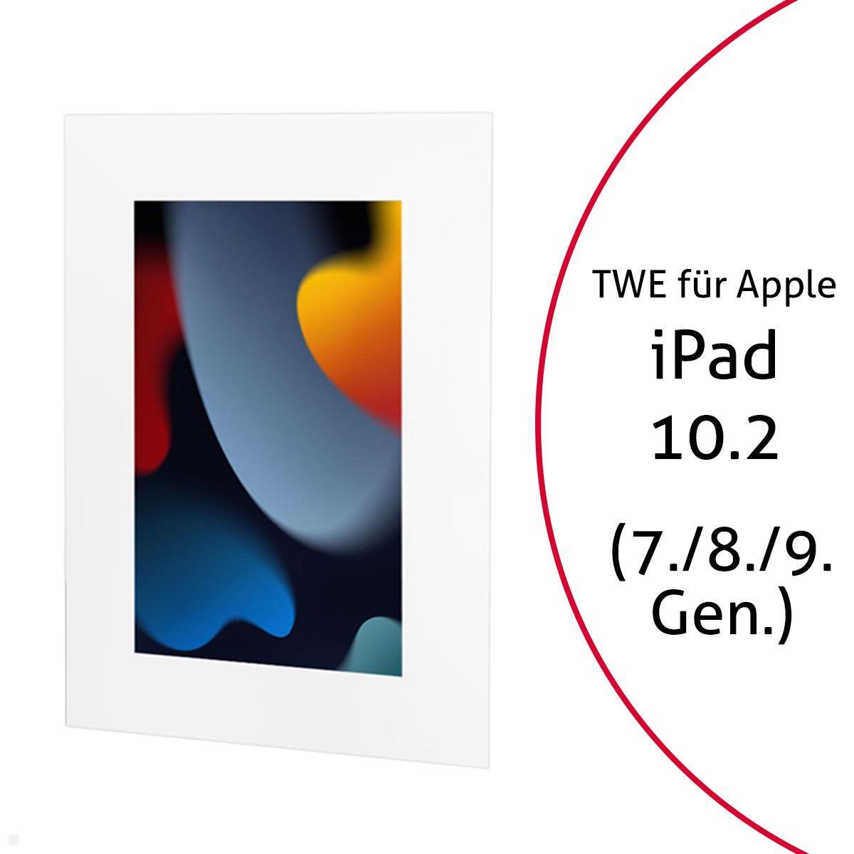 TabLines TWE087W Tablet Wandeinbau für Apple iPad 10.2 (7./8./9. Gen.), weiß