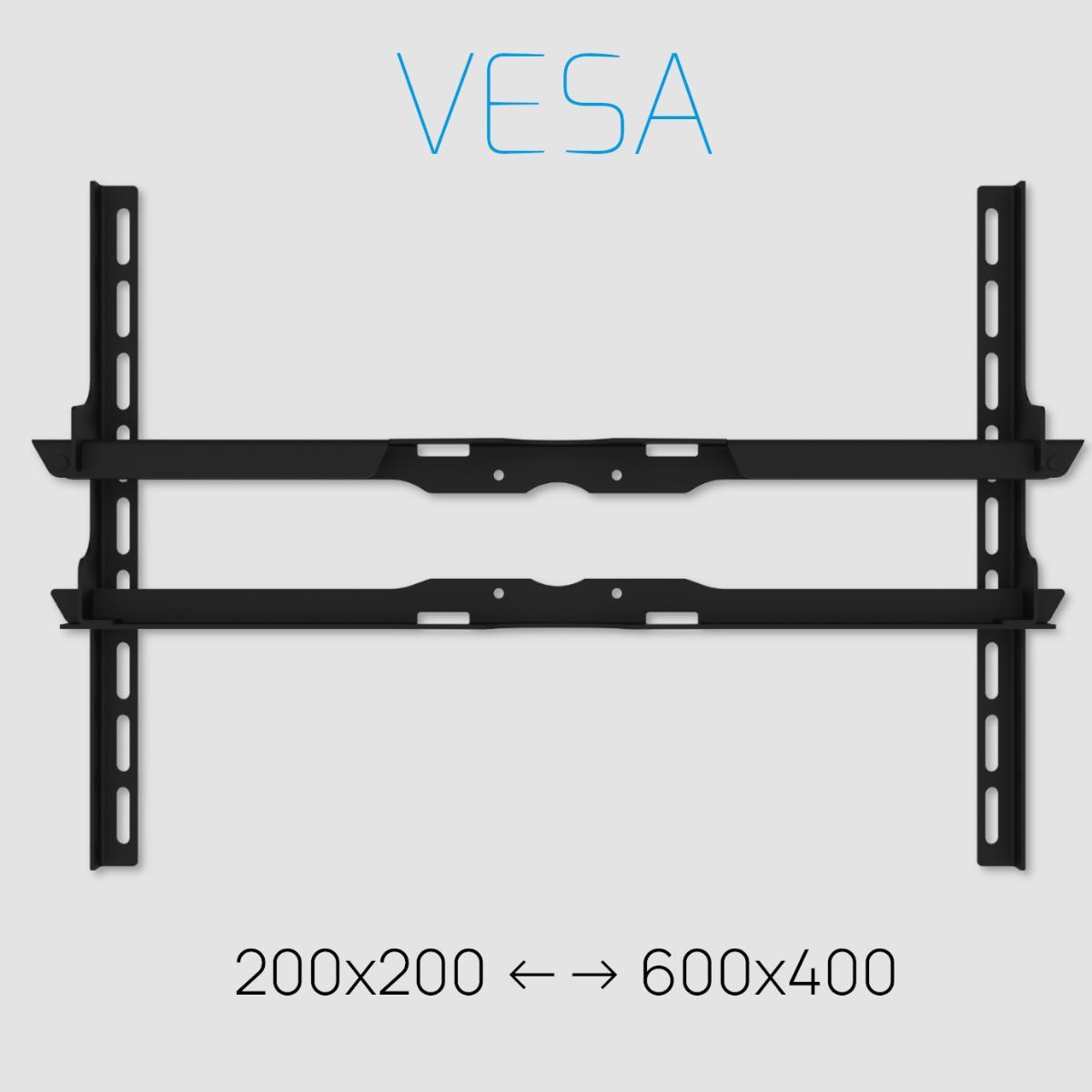 Cavus EDGE100B64 TV Bodenständer 1000 mm Säule VESA 600x400, schwarz VESA Aufnahme